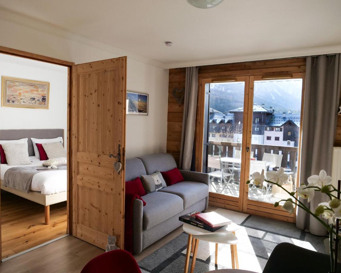 Mont Blanc 43, Vue Mont Blanc , Balcon, Parking Apartman Chamonix Kültér fotó